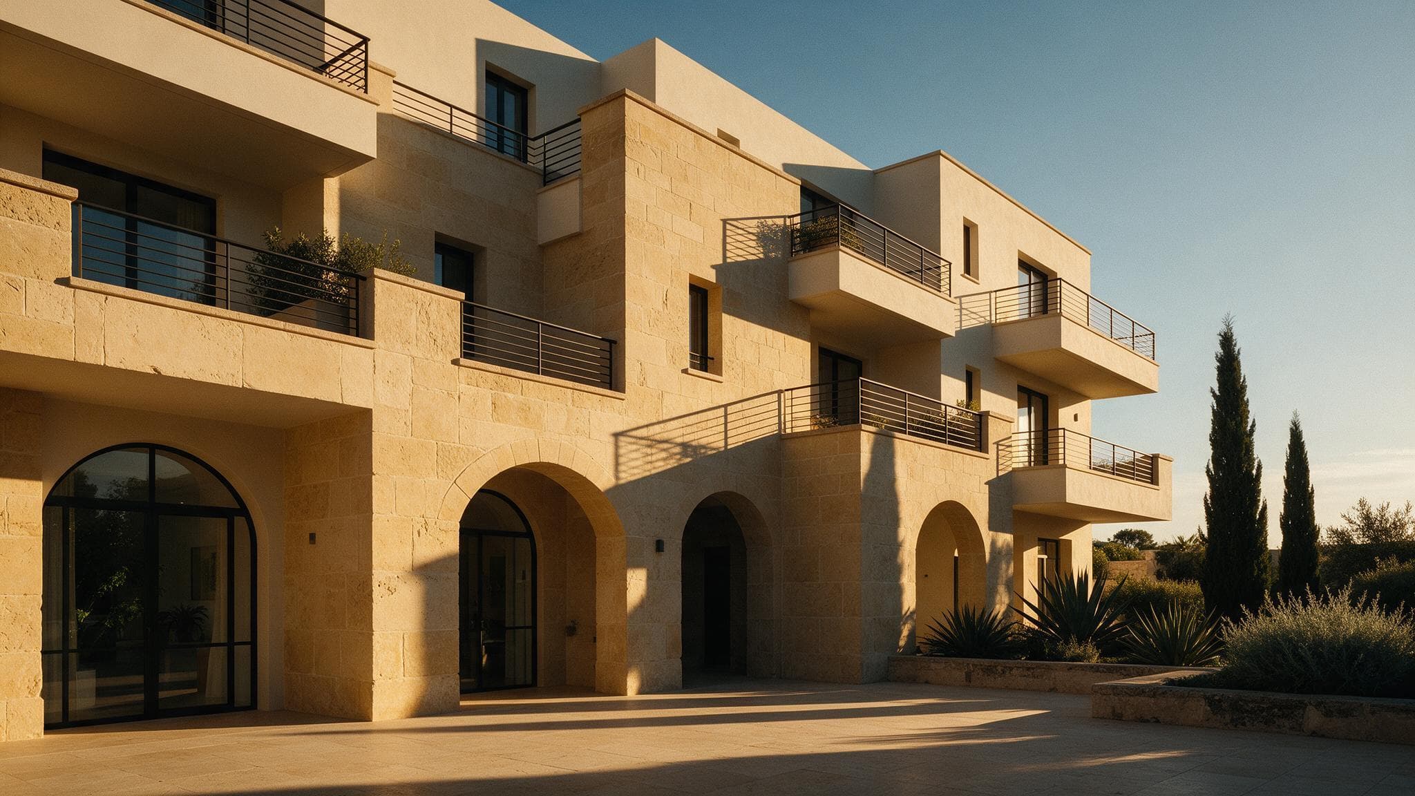 Modern bir apartman cephesi